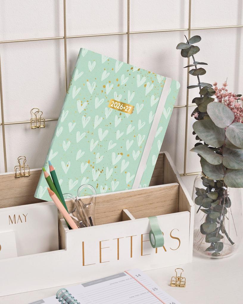 Weitere Ansicht: Schülerkalender 2026/2027 "Hearts" | A5, Textil