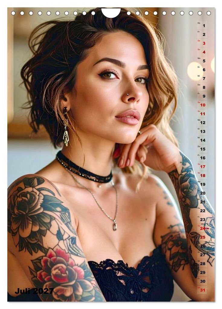 Weitere Ansicht: Tattoo Beautys (Wandkalender 2027 DIN A4 hoch), CALVENDO Monatskalender | Calvendo, Udo Talmon