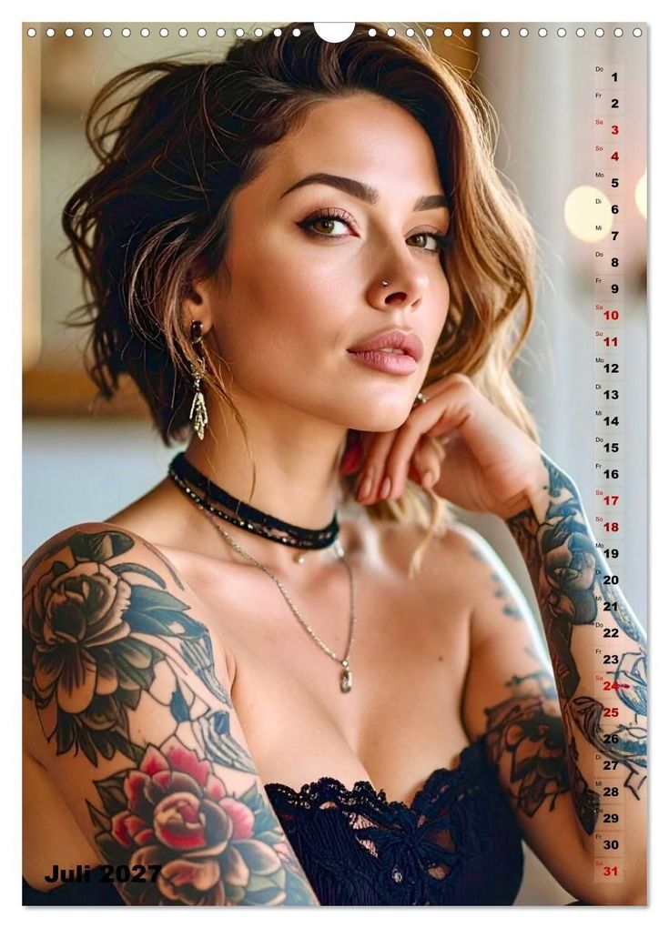 Weitere Ansicht: Tattoo Beautys (Wandkalender 2027 DIN A3 hoch), CALVENDO Monatskalender | Calvendo, Udo Talmon