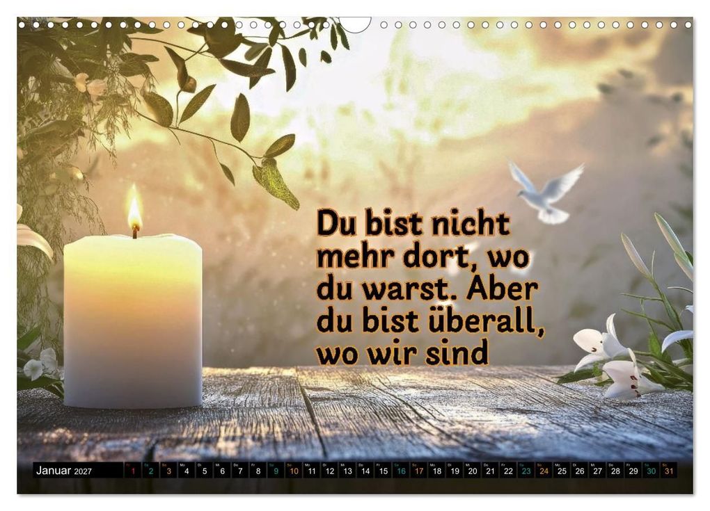 Weitere Ansicht: Trost - in stillen Momenten (Wandkalender 2027 DIN A3 quer), CALVENDO Monatskalender | Calvendo, Susan Michel