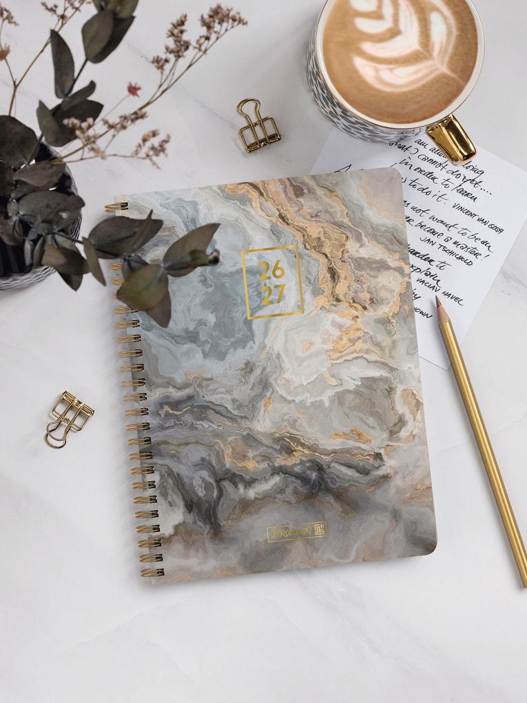 Weitere Ansicht: Schülerkalender Style 2026/2027 "Pastel Marble" | A5, Kunststoff