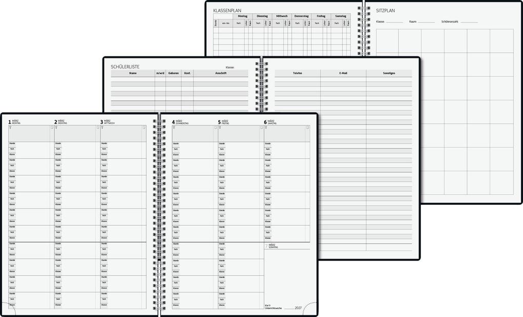 Weitere Ansicht: Termin- & Unterrichtsplaner 2026/2027 | A4, Kunststoff, blau