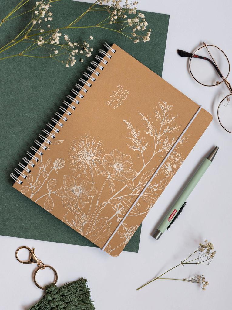 Weitere Ansicht: Schülerkalender 2026/2027 "Meadow" | A5, Leder