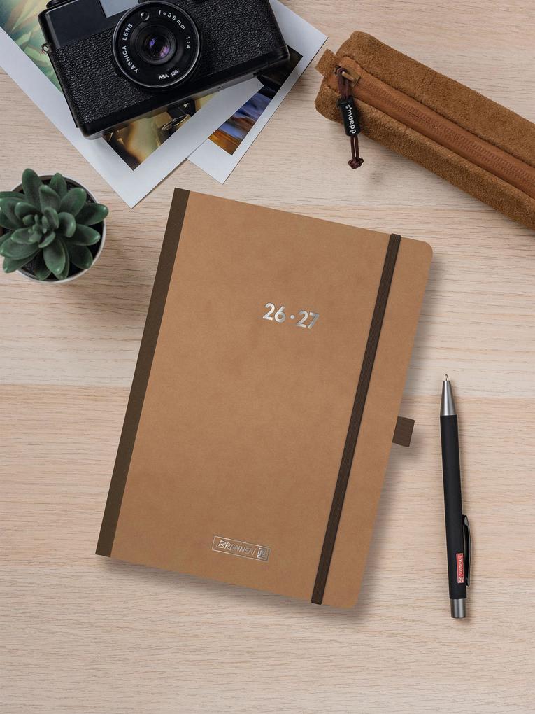 Weitere Ansicht: Schülerkalender 2026/2027 "Pressspan braun" FACT!plus | A5, Karton