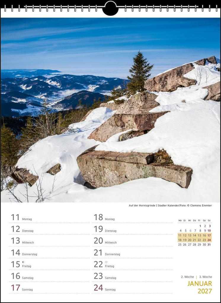 Weitere Ansicht: Zwei-Wochenplaner Schwarzwald 2027