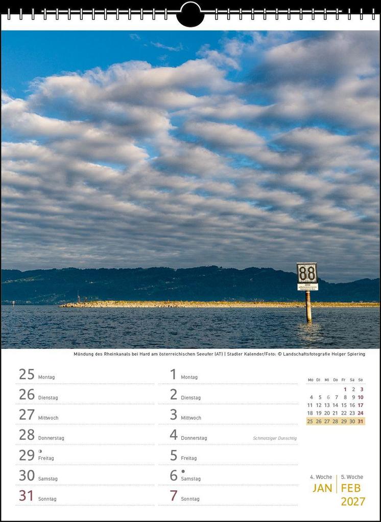 Weitere Ansicht: Zwei-Wochenplaner Bodensee 2027