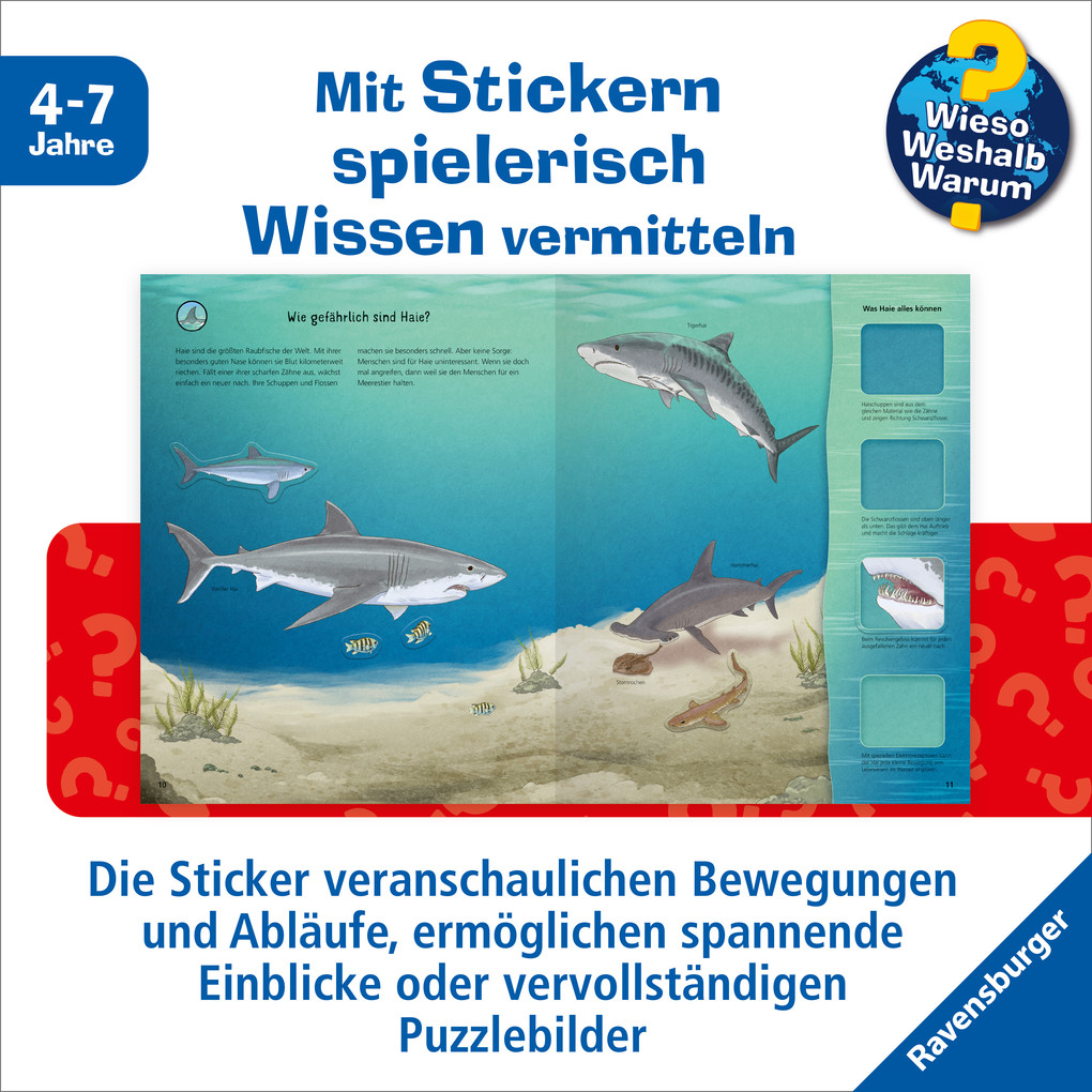 Weitere Ansicht: Wieso? Weshalb? Warum? Stickerheft - Meerestiere