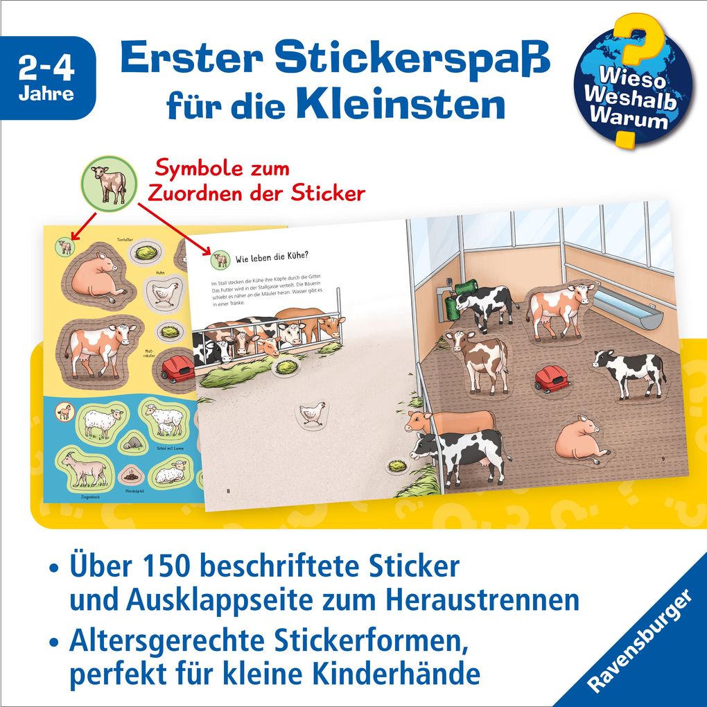 Weitere Ansicht: Wieso? Weshalb? Warum? junior Stickerheft - Bauernhof