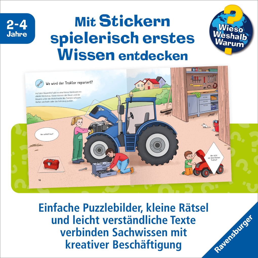 Weitere Ansicht: Wieso? Weshalb? Warum? junior Stickerheft - Bauernhof