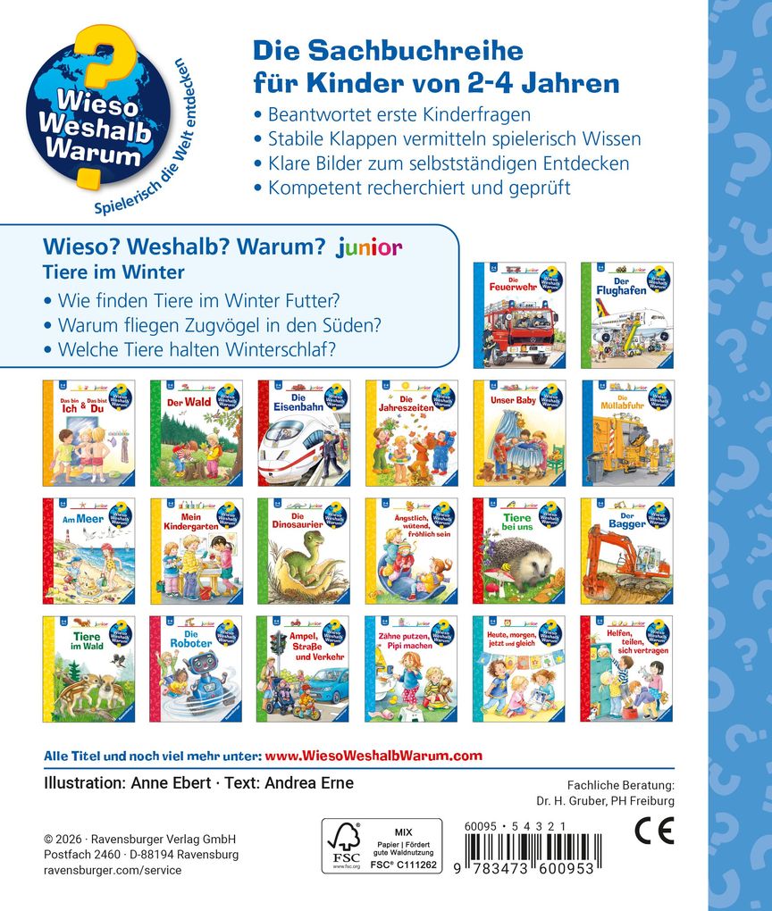 Weitere Ansicht: Wieso? Weshalb? Warum? junior, Band 31 - Tiere im Winter | Andrea Erne
