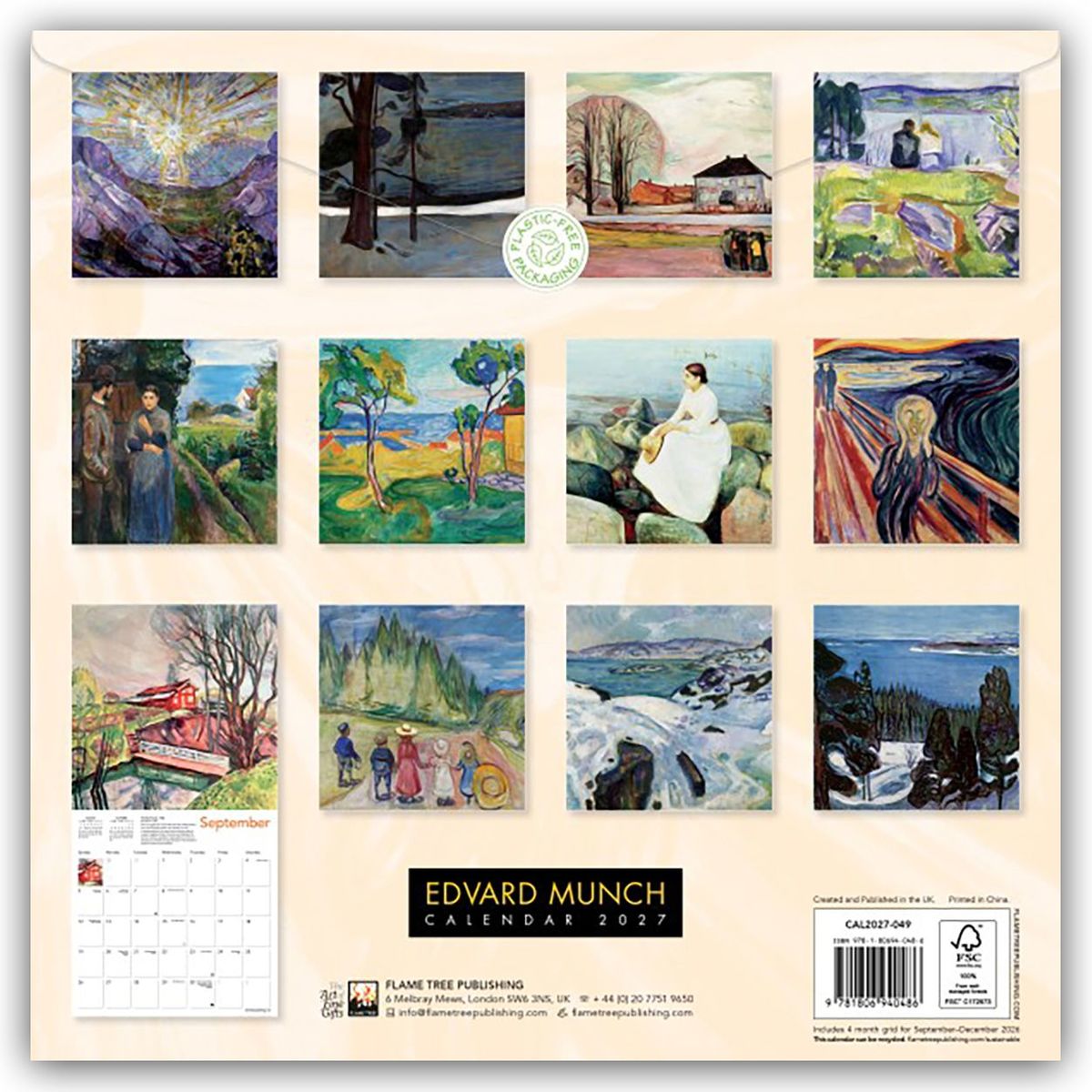 Weitere Ansicht: Edvard Munch 2027 - Original Flame Tree Publishing-Kalender [Kalender] | Tree Flame, Flame Tree Publishing