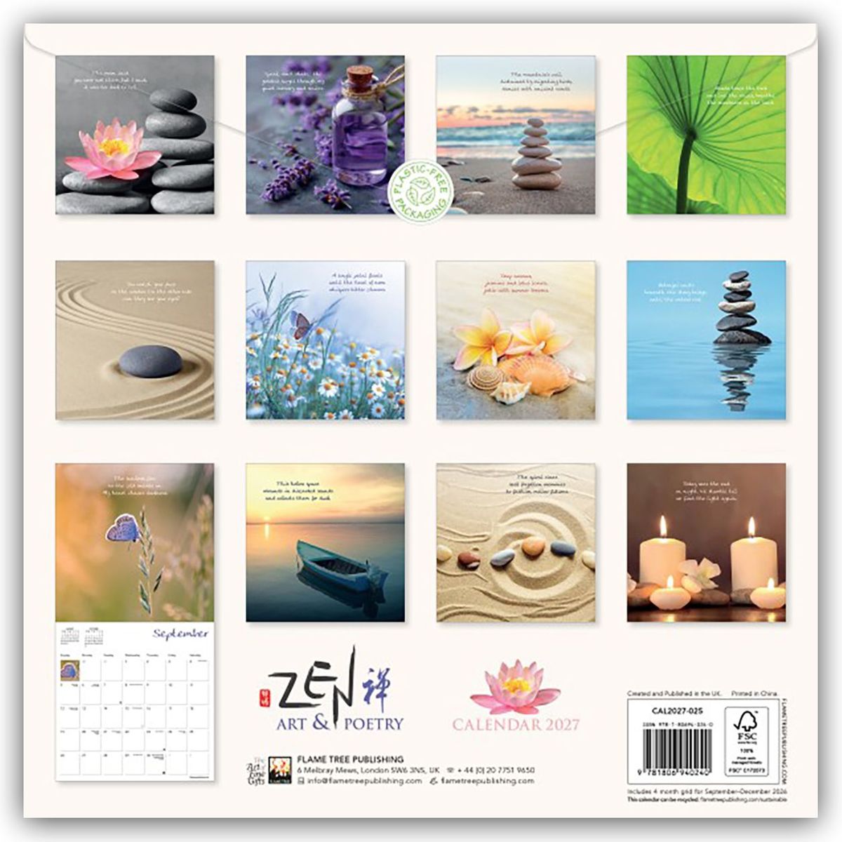 Weitere Ansicht: Zen Art & Poetry - Zen Kunst und Poesie 2027 - Original Flame Tree Publishing-Kalender [Kalender] | Tree Flame, Flame Tree Publishing