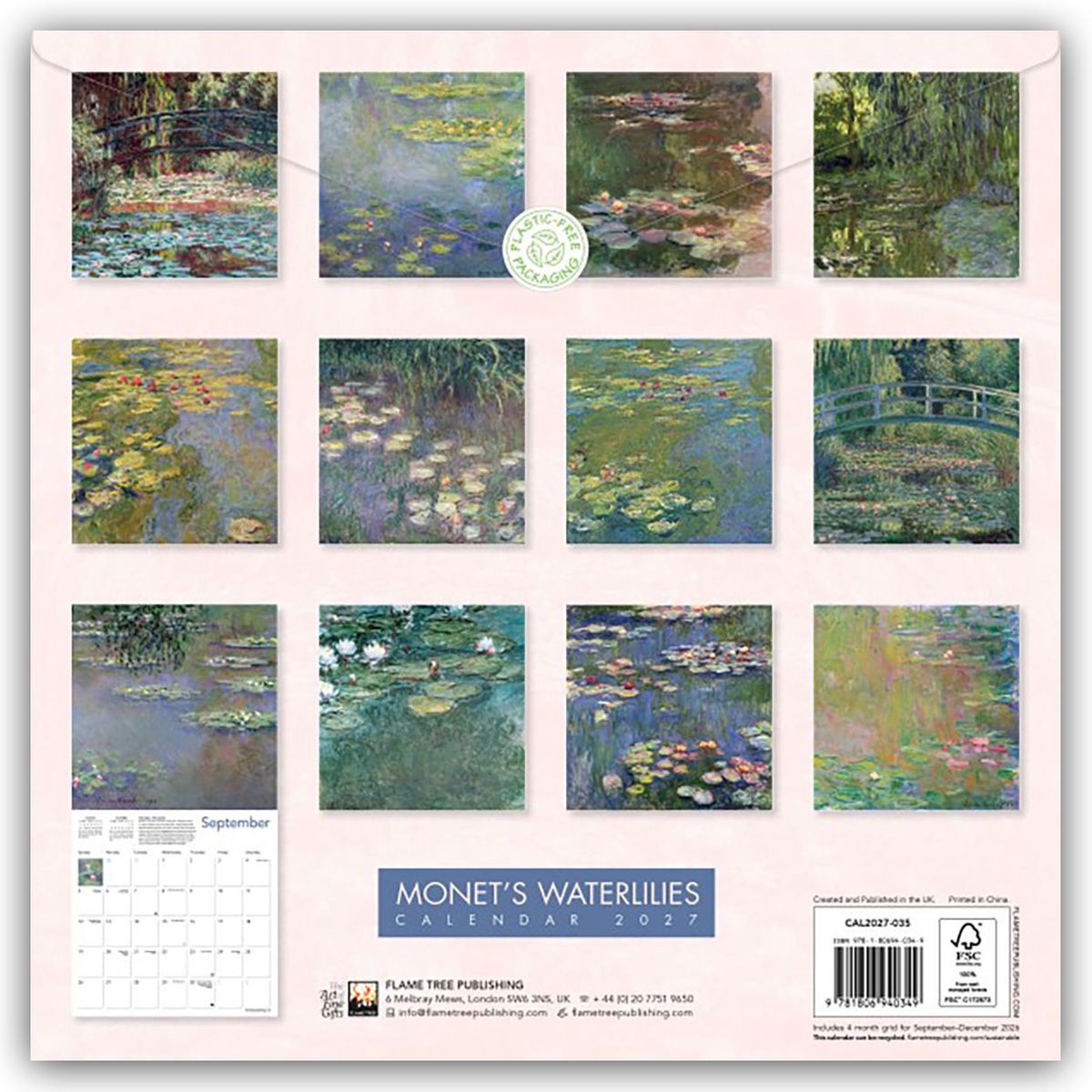 Weitere Ansicht: Monet's Waterlilies - Monets Seerosen 2027 - Original Flame Tree Publishing-Kalender [Kalender] | Tree Flame, Flame Tree Publishing