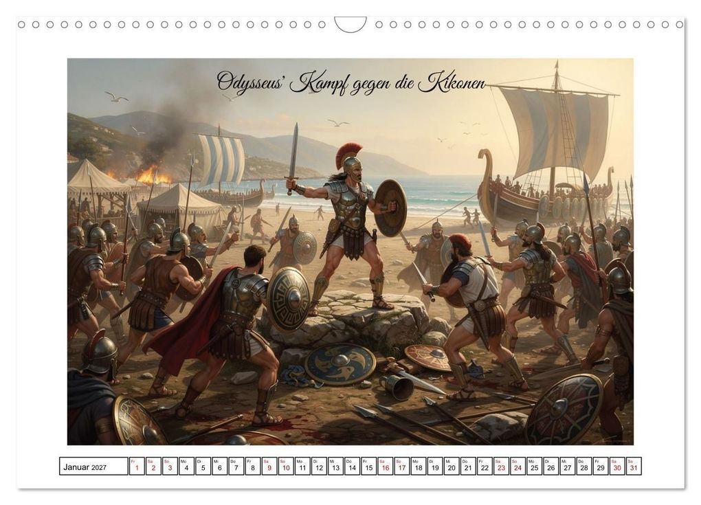 Weitere Ansicht: Die Irrfahrten des Odysseus (Wandkalender 2027 DIN A3 quer), CALVENDO Monatskalender | Calvendo, Claudia Klemann