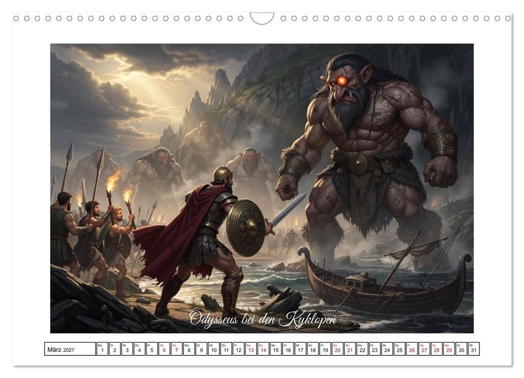 Weitere Ansicht: Die Irrfahrten des Odysseus (Wandkalender 2027 DIN A3 quer), CALVENDO Monatskalender | Calvendo, Claudia Klemann