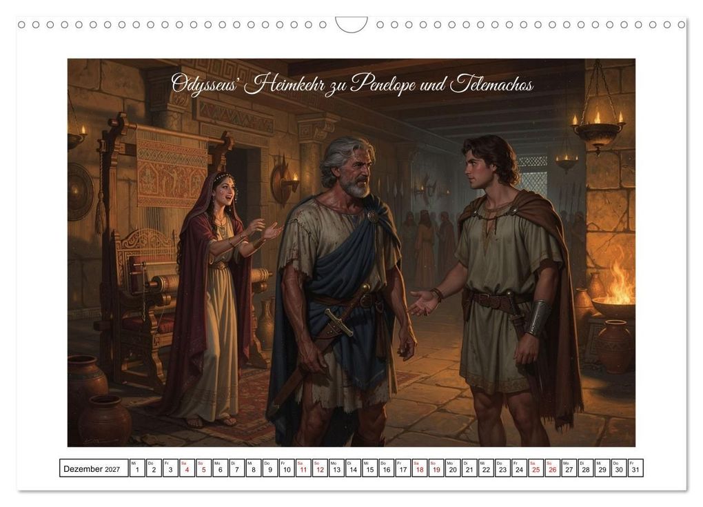 Weitere Ansicht: Die Irrfahrten des Odysseus (Wandkalender 2027 DIN A3 quer), CALVENDO Monatskalender | Calvendo, Claudia Klemann