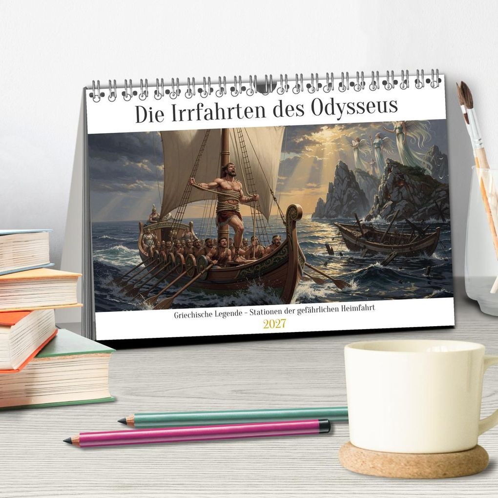 Weitere Ansicht: Die Irrfahrten des Odysseus (Tischkalender 2027 DIN A5 quer), CALVENDO Monatskalender | Calvendo, Claudia Klemann