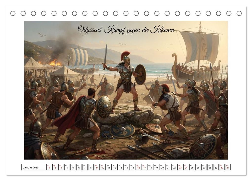 Weitere Ansicht: Die Irrfahrten des Odysseus (Tischkalender 2027 DIN A5 quer), CALVENDO Monatskalender | Calvendo, Claudia Klemann