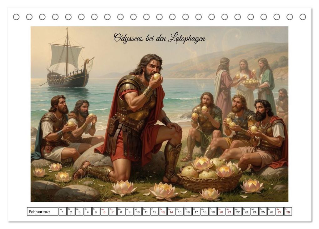 Weitere Ansicht: Die Irrfahrten des Odysseus (Tischkalender 2027 DIN A5 quer), CALVENDO Monatskalender | Calvendo, Claudia Klemann