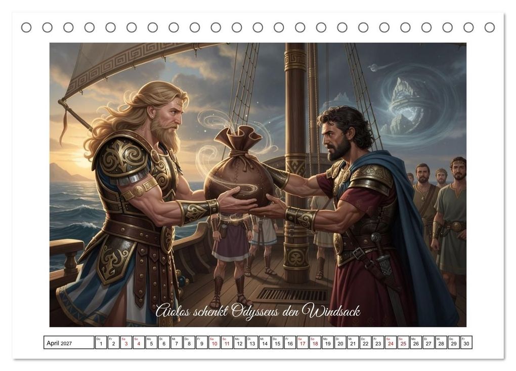 Weitere Ansicht: Die Irrfahrten des Odysseus (Tischkalender 2027 DIN A5 quer), CALVENDO Monatskalender | Calvendo, Claudia Klemann