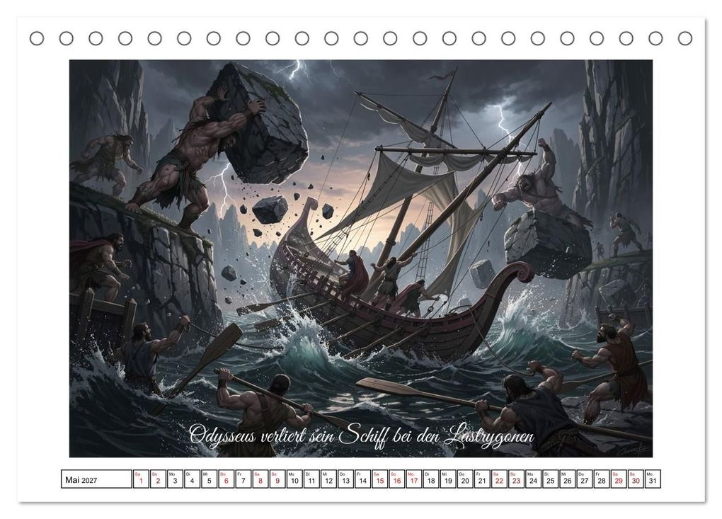 Weitere Ansicht: Die Irrfahrten des Odysseus (Tischkalender 2027 DIN A5 quer), CALVENDO Monatskalender | Calvendo, Claudia Klemann