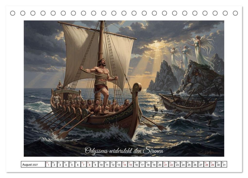 Weitere Ansicht: Die Irrfahrten des Odysseus (Tischkalender 2027 DIN A5 quer), CALVENDO Monatskalender | Calvendo, Claudia Klemann