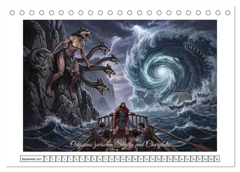 Weitere Ansicht: Die Irrfahrten des Odysseus (Tischkalender 2027 DIN A5 quer), CALVENDO Monatskalender | Calvendo, Claudia Klemann
