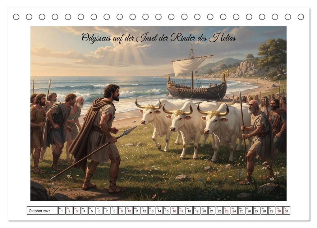 Weitere Ansicht: Die Irrfahrten des Odysseus (Tischkalender 2027 DIN A5 quer), CALVENDO Monatskalender | Calvendo, Claudia Klemann