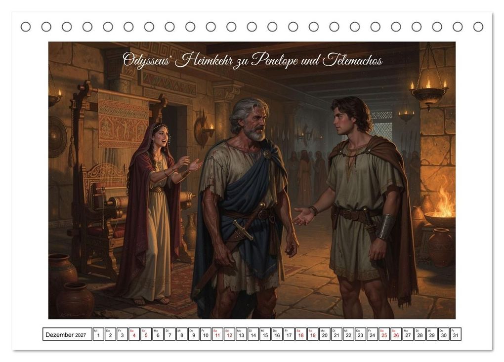 Weitere Ansicht: Die Irrfahrten des Odysseus (Tischkalender 2027 DIN A5 quer), CALVENDO Monatskalender | Calvendo, Claudia Klemann
