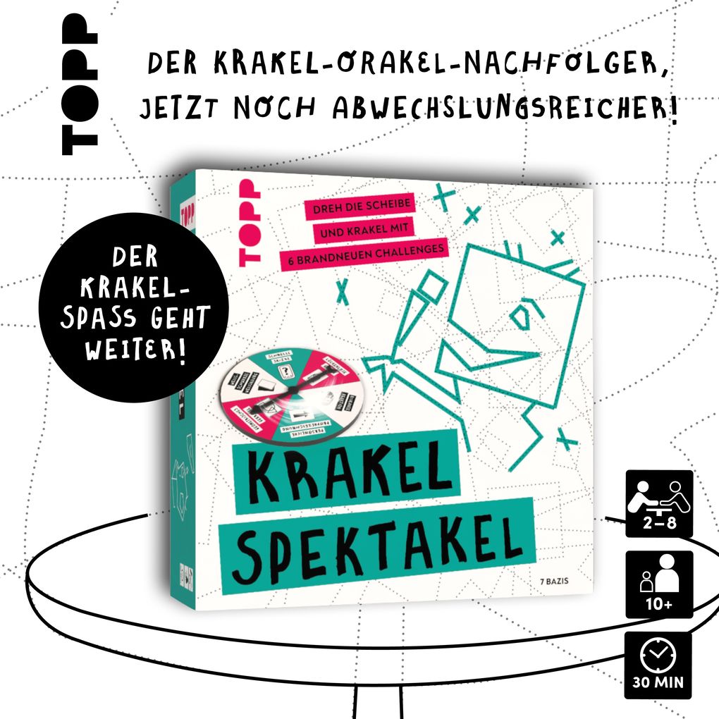 Weitere Ansicht: Krakel-Spektakel - Dreh die Scheibe und krakle mit 6 brandneuen Challenges | 7 Bazis, Bazis