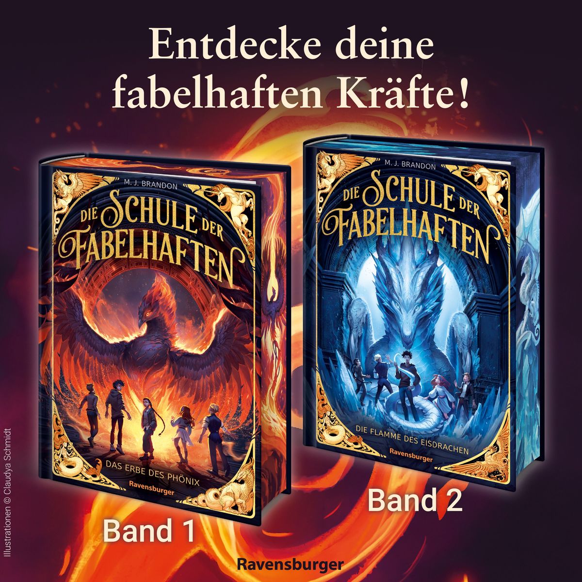 Weitere Ansicht: Die Schule der Fabelhaften, Band 1 - Das Erbe des Phönix | M. J. Brandon