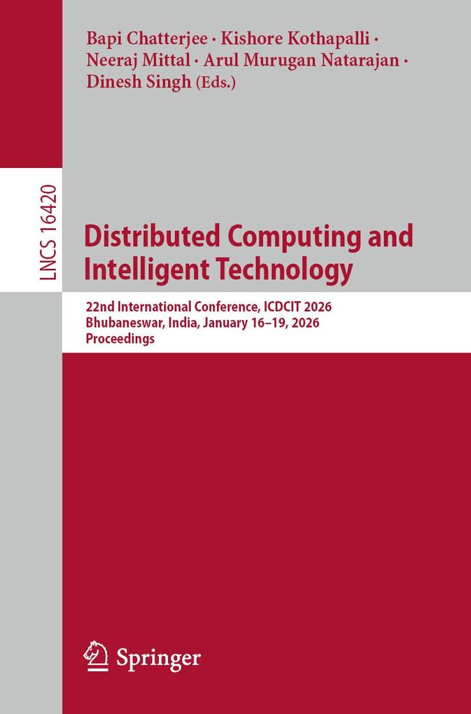 Produktbild: Distributed Computing and Intelligent Technology