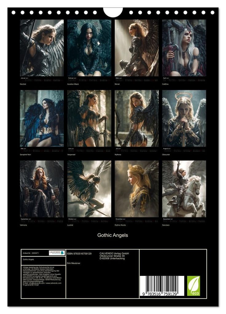 Weitere Ansicht: Gothic Angels (Wandkalender 2027 DIN A4 hoch), CALVENDO Monatskalender | Calvendo, Dirk Meutzner