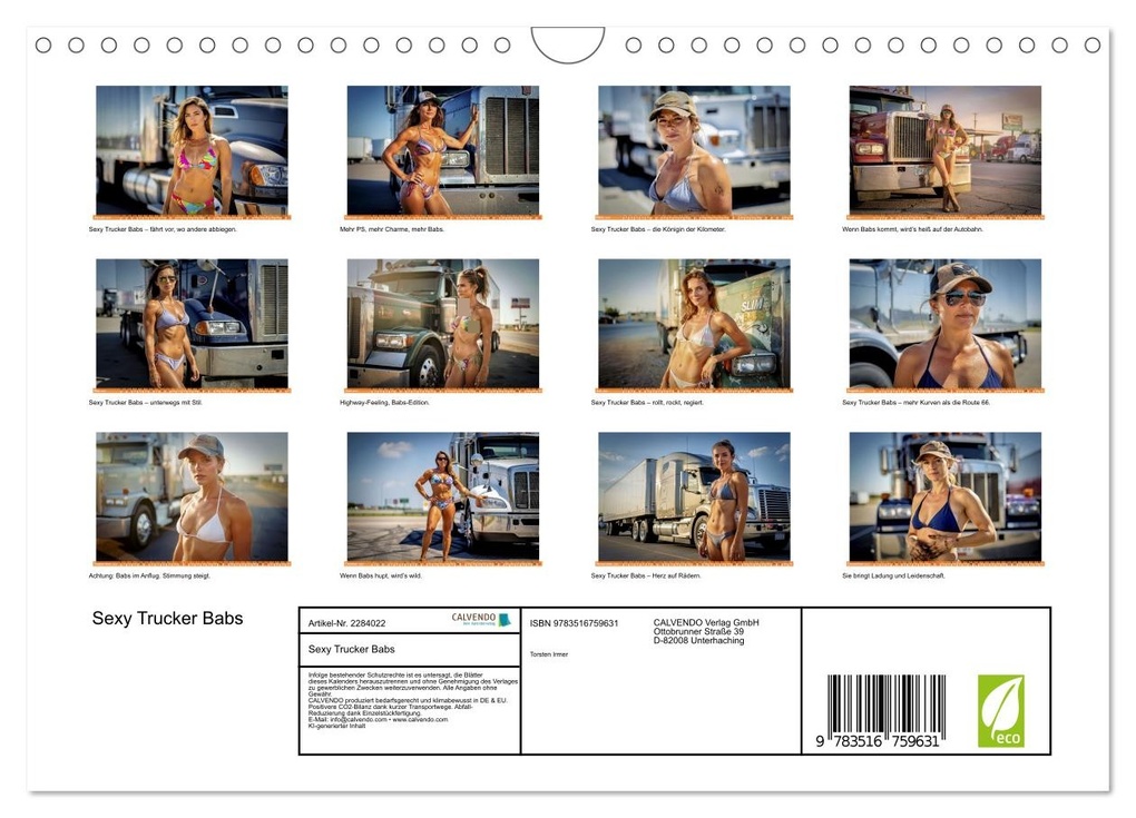 Weitere Ansicht: Sexy Trucker Babs (Wandkalender 2027 DIN A4 quer), CALVENDO Monatskalender | Calvendo, Torsten Irmer