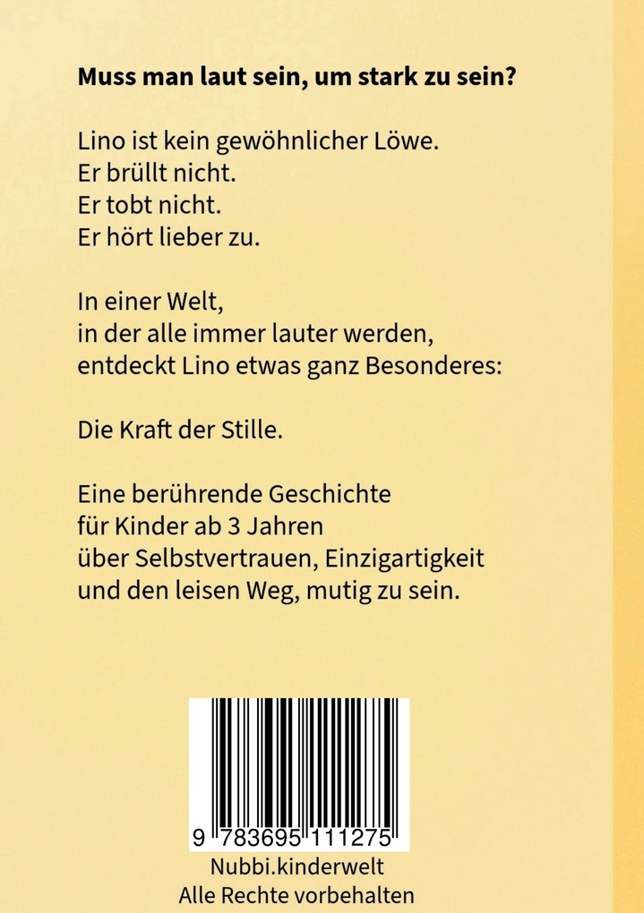 Weitere Ansicht: Lino Der Löwe, der nicht brüllen wollte | Dominic Rosinsky