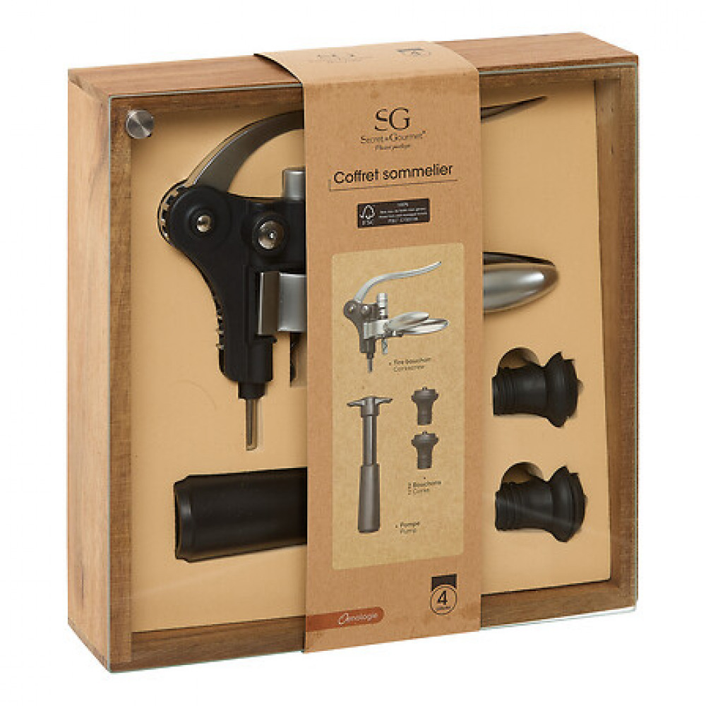 Weitere Ansicht: Jules Lever Sommelierbox 4er, braun