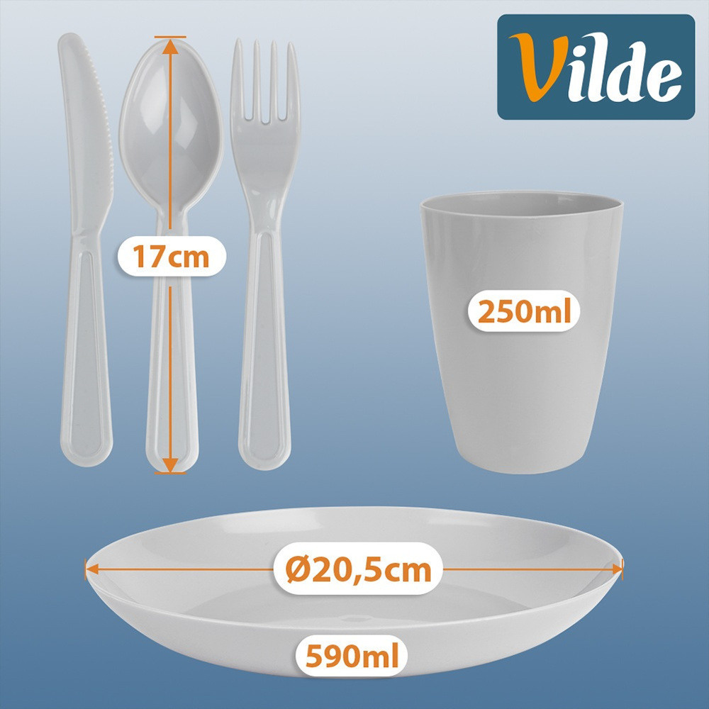 Weitere Ansicht: Picknick-Set aus Kunststoff 20-teilig