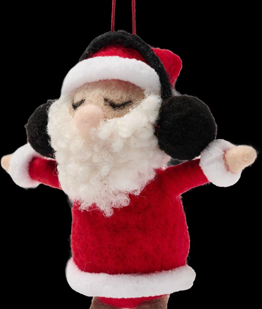Weitere Ansicht: Filzfigur Weihnachtsmann / Rock 'n' Roll Santa