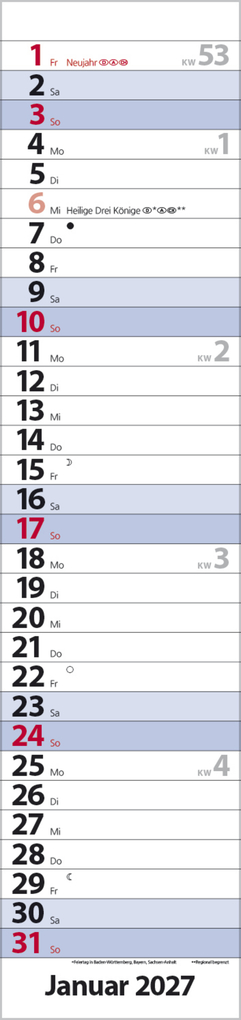 Weitere Ansicht: Streifenplaner Compact Blau 2027