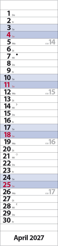 Weitere Ansicht: Streifenplaner Compact Blau 2027