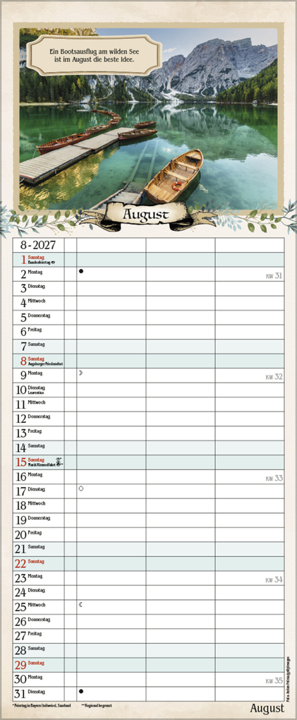 Weitere Ansicht: Planer für Rentner 2027