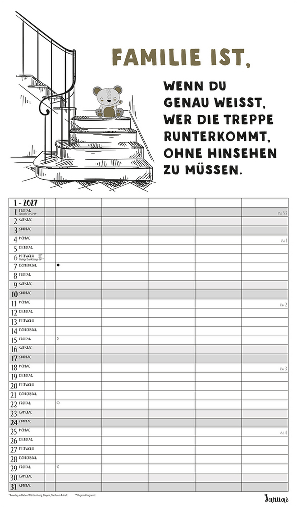 Weitere Ansicht: Visual Words Familienplaner 2027