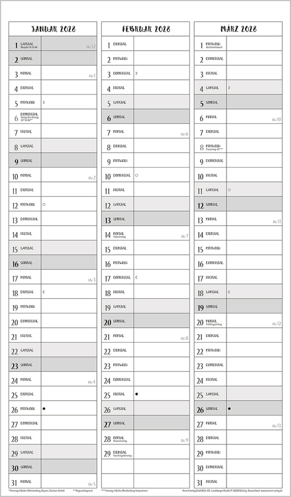 Weitere Ansicht: Visual Words Familienplaner 2027