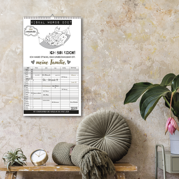 Weitere Ansicht: Visual Words Familienplaner 2027
