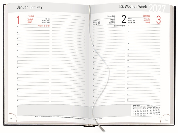 Weitere Ansicht: Buchkalender Chef-Timer Balaton burgund 2027