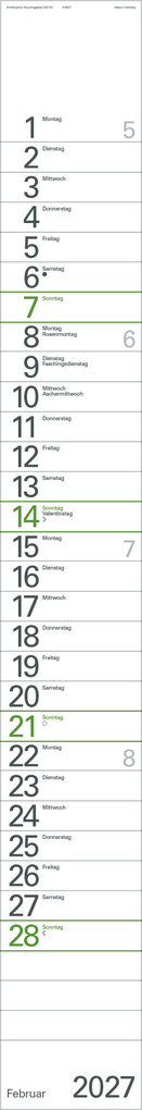 Weitere Ansicht: Streifenplaner Grün Recyclingpapier Edition Natur 2027