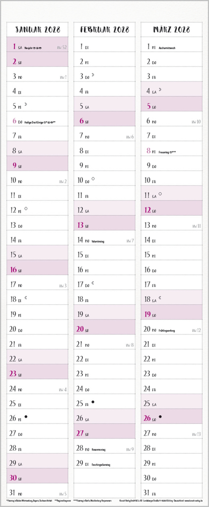 Weitere Ansicht: Familienplaner Pretty Birds 2027