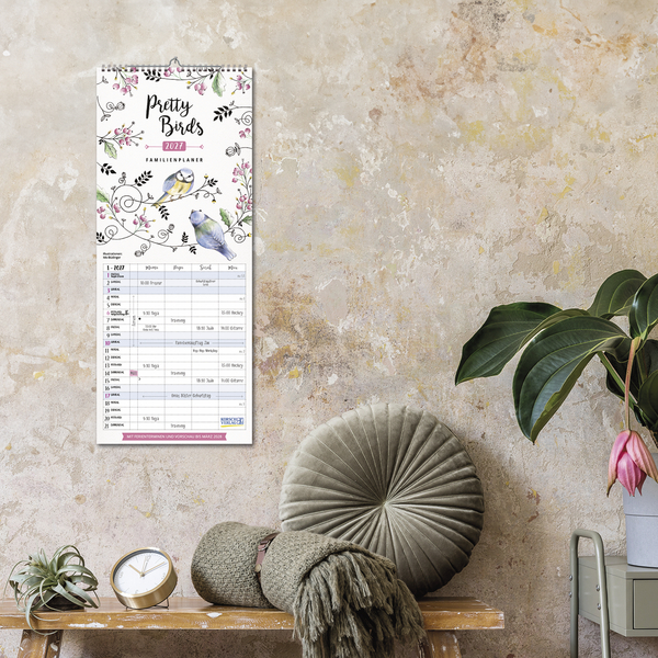 Weitere Ansicht: Familienplaner Pretty Birds 2027