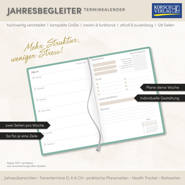 Weitere Ansicht: Terminkalender Jahresbegleiter Mein Jahr 2027