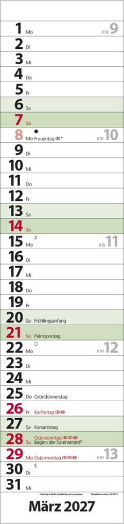 Weitere Ansicht: Streifenplaner Compact Dunkelgrün Recyclingpapier